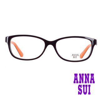 【ANNA SUI 安娜蘇】繽紛彩虹線條造型光學眼鏡-跳躍橘(AS605-728)