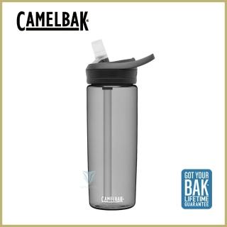 【CAMELBAK】600ml eddy+多水吸管水瓶 炭黑(全新設計/水壺/水瓶/多喝水)