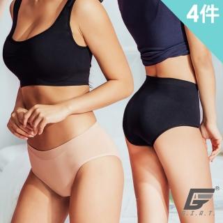 【GIAT】台灣製冷泉裸感抗菌內褲(中腰&低腰4件組)