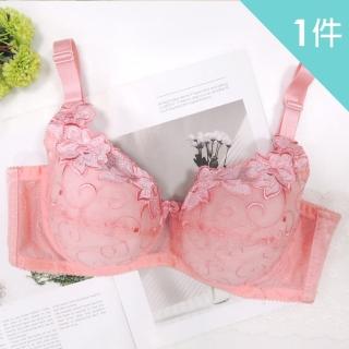 【魔莉莎】台灣製大罩杯薔薇刺繡月牙包覆集中舒適軟襯內衣(6618)