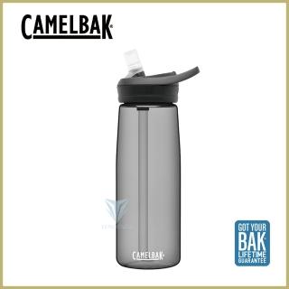 【CAMELBAK】750ml eddy+多水吸管水瓶 炭黑(RENEW/多水水壺)