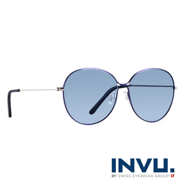 【INVU】瑞士曲線質感偏光太陽眼鏡(藍-T1000C-)
