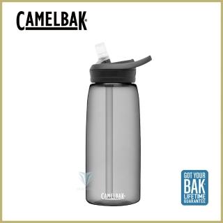 【CAMELBAK】1000ml eddy+多水吸管水瓶 炭黑(全新設計/水壺/水瓶/多喝水)