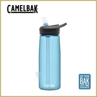 【CAMELBAK】750ml eddy+多水吸管水瓶 透藍(RENEW/多水水壺)