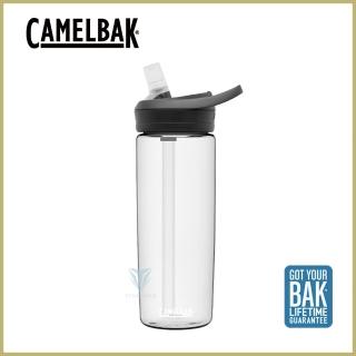 【CAMELBAK】600ml eddy+多水吸管水瓶 晶透白(全新設計/水壺/水瓶/多喝水)