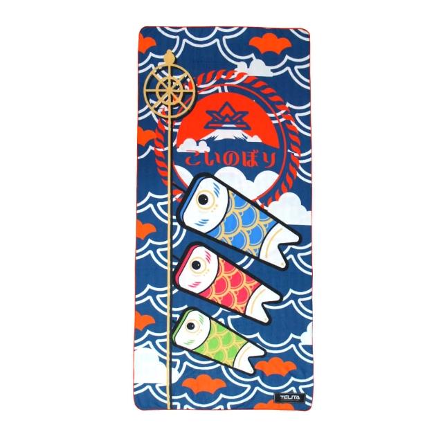 【TELITA】超細纖維日系和風海灘巾/浴巾(鯉魚旗)