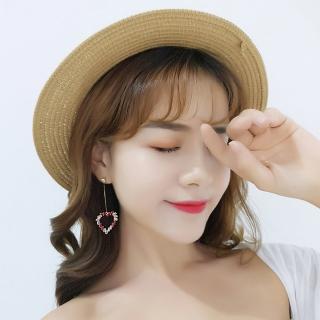 【HaNA 梨花】韓國輕奢愛心彩鑽耳線耳環