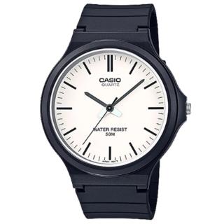 【CASIO 卡西歐】簡約指針錶 樹脂錶帶 防水50米(MW-240-7E)