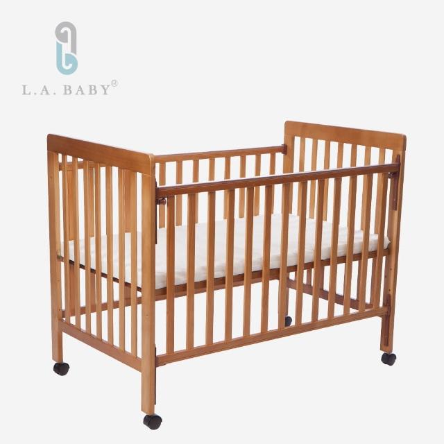 【L.A. Baby】密西根三合一嬰兒大床(柚木色)