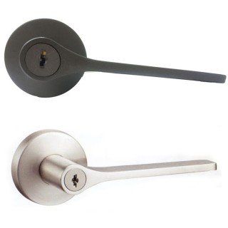 LS-750 （SN/DBK） 日規水平鎖51mm 白鐵色 三鑰匙 小套盤 把手鎖 房門鎖(通道鎖 客廳鎖 辦公室門鎖)