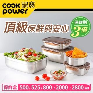 【CookPower 鍋寶】316不鏽鋼保鮮盒標配5入組(EO-BVS28208535)