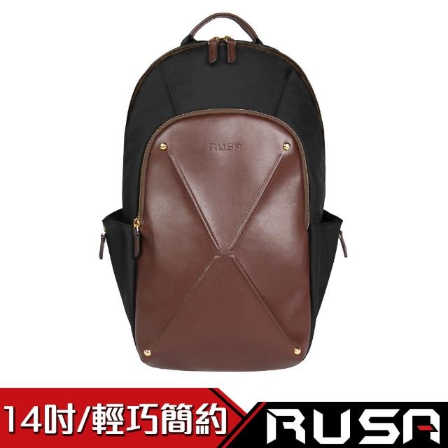 【RUSA】漫遊者 14吋電腦後背包(RS-BB-503/低奢褐)