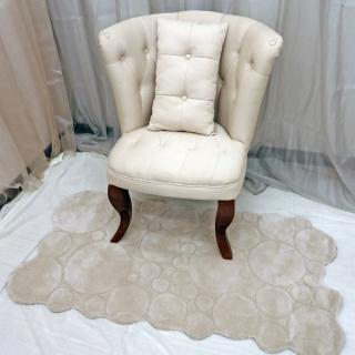 【山德力】ESPRIT地毯70x140cm沫影(不規則 白色)