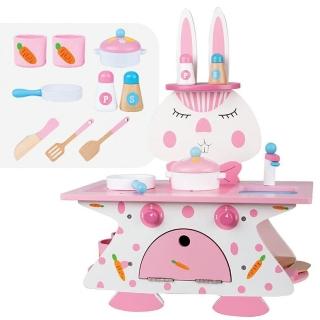 【ChingChing 親親】木製粉紅兔廚房(MSN18004)