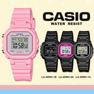 【CASIO 卡西歐】復古時尚方形電子錶款(LA-20WH系列)