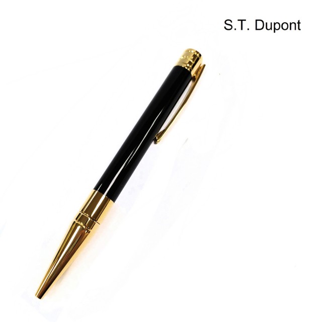 【S.T.Dupont 都彭】D-Initial系列黑桿金夾原子筆(265202)