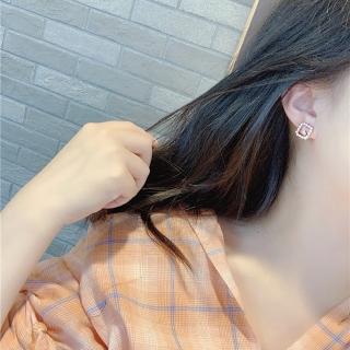 【HaNA 梨花】韓國美麗境界珍珠方框點鑽耳環