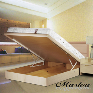 【Maslow】現代白橡6尺雙人加大掀床架組