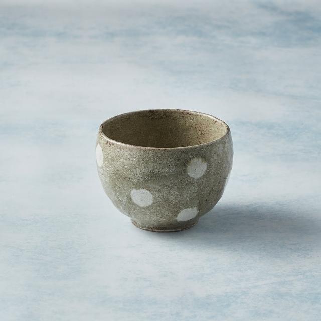 【有種創意食器】日本美濃燒 - 手感和風茶杯(水玉點點)