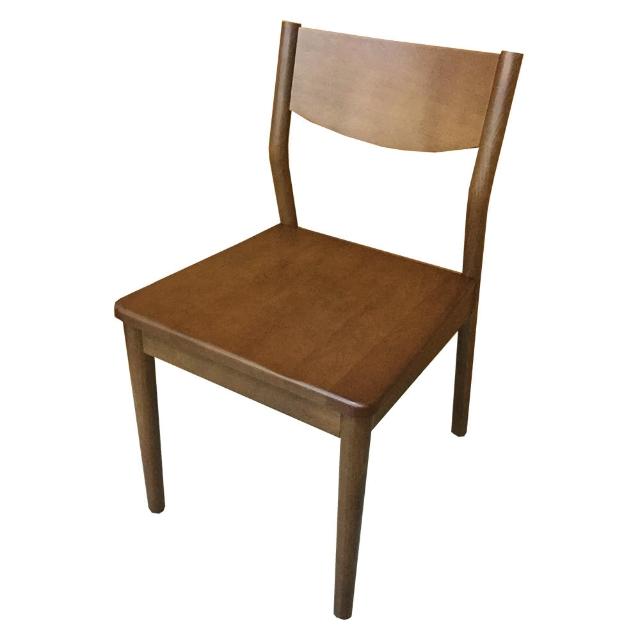 【AS雅司設計】Hulda淺胡桃實木餐椅-45x54x77.5cm