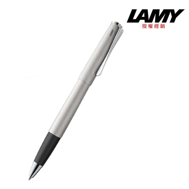 【LAMY】STUDIO系列不鏽鋼刷紋銀色鋼珠筆(365)