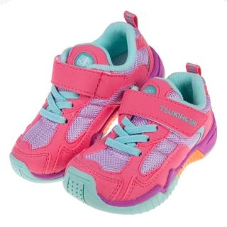 【布布童鞋】日本TSUKIHOSHI桃粉色兒童機能透氣運動鞋(I9P5A1G)