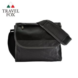 【TRAVEL FOX 旅狐】簡約商務鑽紋公事包/側背包(TB599-01 黑色)