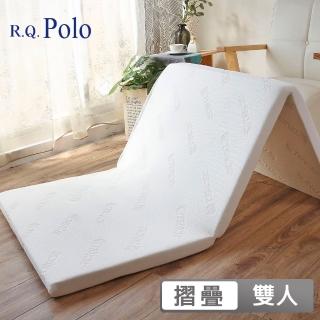 【R.Q.POLO】天絲完美釋壓透氣厚磅三折床墊 厚度5公分(雙人5X6尺)