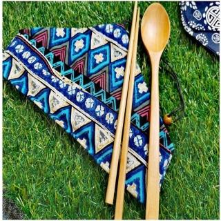 【May Shop】一木一匠日式便攜式筷子勺子套裝戶外旅行上班族攜帶餐具