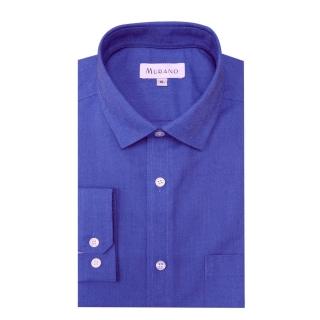 【MURANO】休閒牛津長袖襯衫-牛仔藍(台灣製、現貨、牛津)