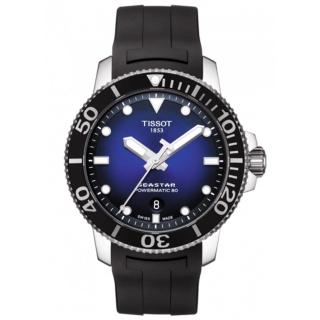 【TISSOT 天梭 官方授權】Seastar 1000海洋之星300米潛水機械錶-43mm/藍x黑 畢業 禮物(T1204071704100)