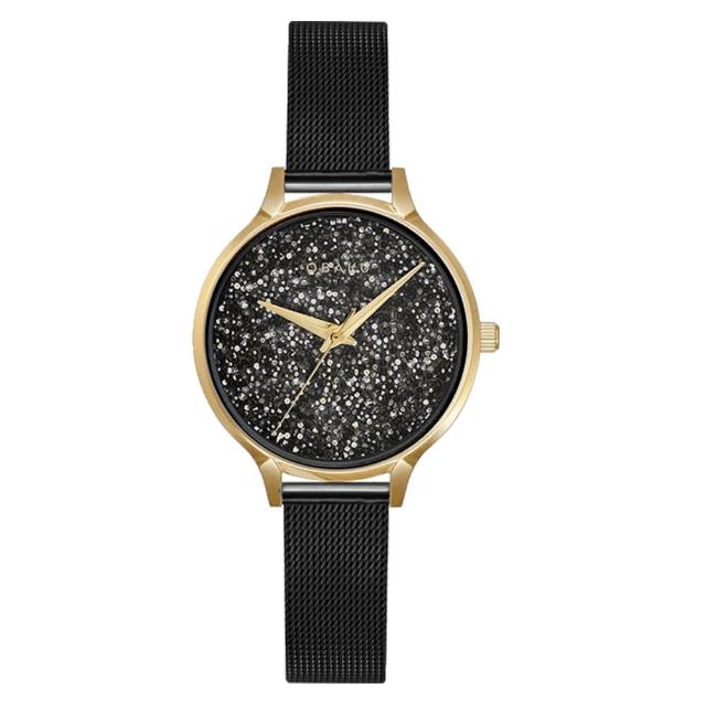 【OBAKU】閃耀星空美學時尚腕錶-黑(V238LXGBMB)