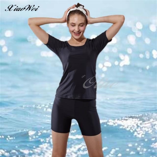 【SARLEE 沙麗】時尚二件式短袖泳裝(NO.W11018)