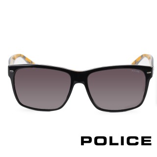 【POLICE】義大利 質感塗鴉個性太陽眼鏡(黃-POS1860-0APA)