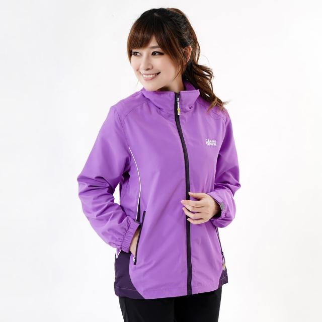 【遊遍天下】買外套送涼感衫 中性款抗UV防風防潑水外套GJ10012紫色(XS-XL)