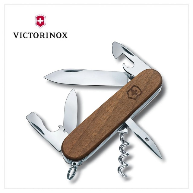 【VICTORINOX 瑞士維氏】Spartan Wood10用瑞士刀/胡桃木(1.3601.63)