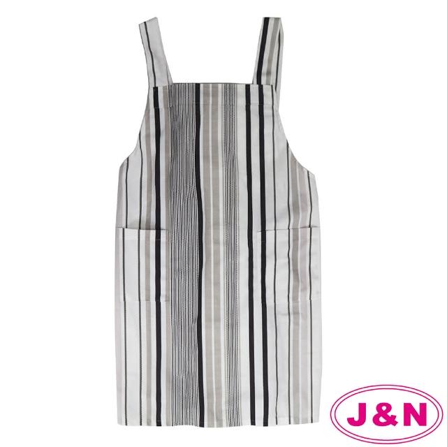 【J&N】條紋咖圍裙(1入)