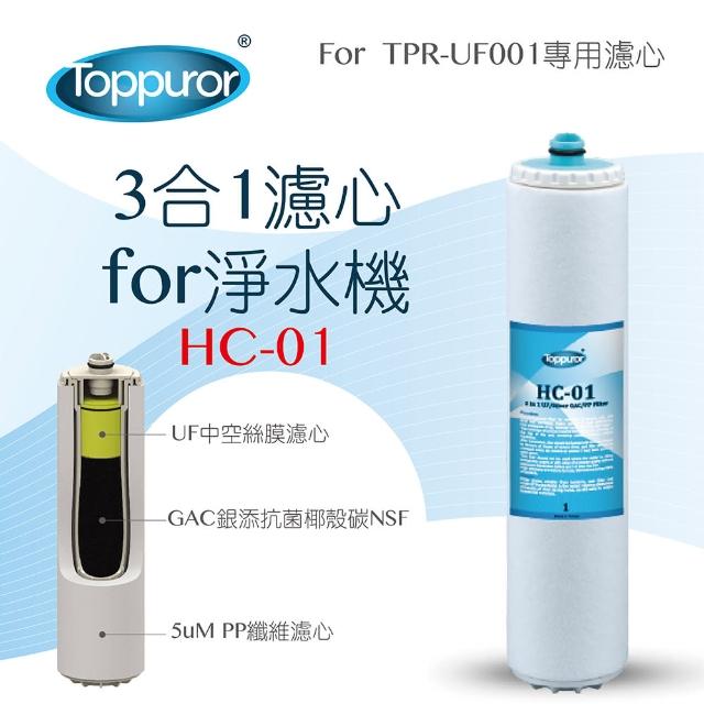 【Toppuror 泰浦樂】3合1濾心for Purifier淨水機(HC-01)