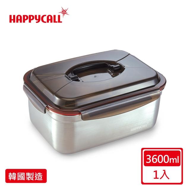 【韓國HAPPYCALL】韓國製厚質304不鏽鋼單把手3.6公升保鮮盒(單把手耐重5.5公斤)