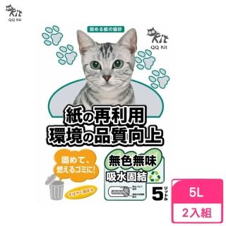 【QQ KIT】環保紙貓砂《原味》5L(2包組)
