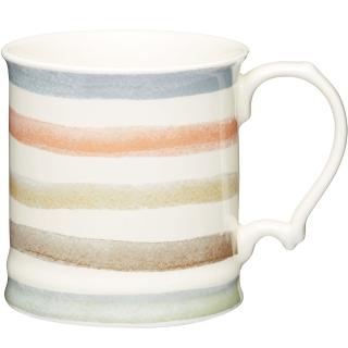 【KitchenCraft】骨瓷馬克杯 復古條紋(水杯 茶杯 咖啡杯)