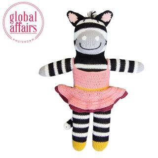 【global affairs】童話手工編織安撫玩偶-36cm(斑馬妹)
