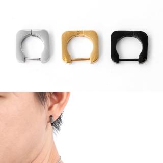 【玖飾時尚】耳環 鋼製外方內圓耳針(耳針耳環)