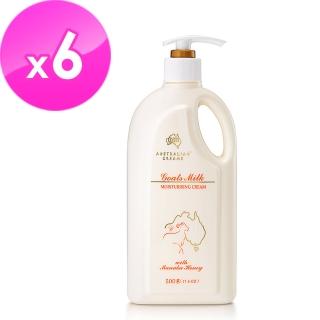 【澳洲G&M】山羊奶潤膚霜含曼努考蜂蜜-家庭號(6入組 500g/瓶)