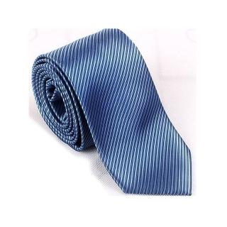 【拉福】防水領帶6cm中窄版領帶拉鍊領帶(中藍)