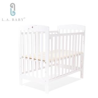 【L.A. Baby】佛羅里達嬰兒小床嬰兒床/實木/原木床(白色 適用小家庭)
