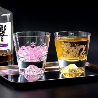 【田島硝子】富士山杯櫻花限量款+神龍杯 威士忌杯2入組 酒杯(TG16-015-RS+TG19-001-RYU)