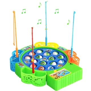 【TDL】音樂釣魚玩具組15條魚款顏色隨機出 600107