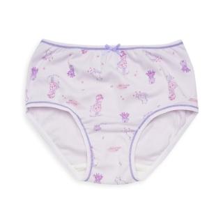 【annypepe】女童三角褲 純棉 貓和女孩-紫100-150(兒童內褲 女童內褲 兒童三角褲)