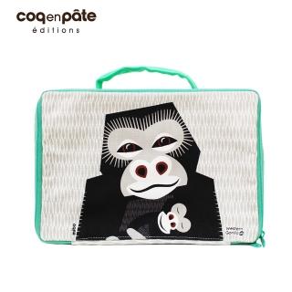 【COQENPATE】法國有機棉布包-方方兒拎出門-(大猩猩)